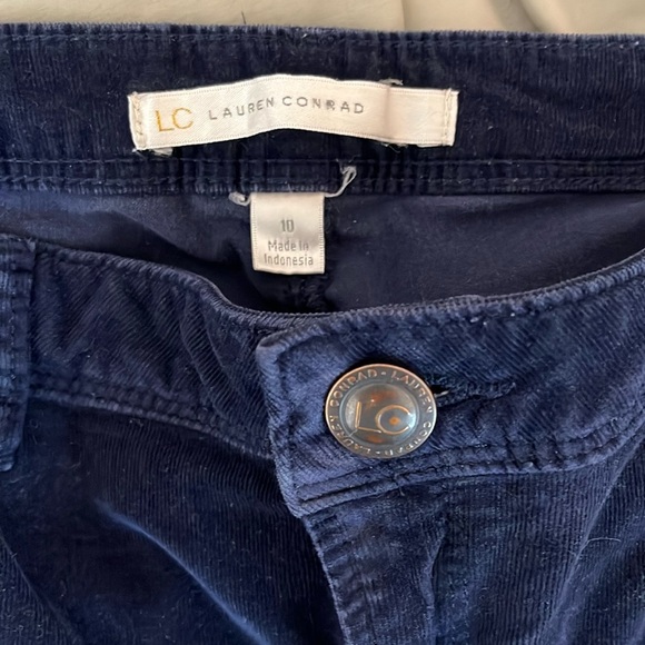 LC Lauren Conrad Navy Corduroy Skinny Pants - Size 10 - Picture 3 of 6